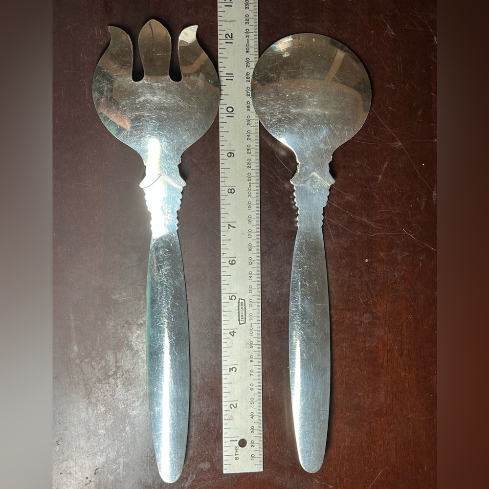 Vintage Silver Plated Salad Serving Set